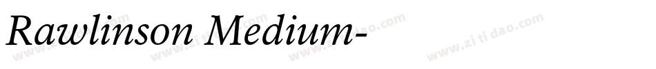 Rawlinson Medium字体转换